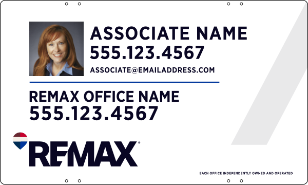 Reflective Associate Name w Photo Sign Panel, 18h x 30w, Steel